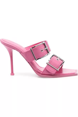 Alexander McQueen 100mm buckled leather sandals