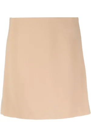 THEORY Contrast-stitch mini skirt