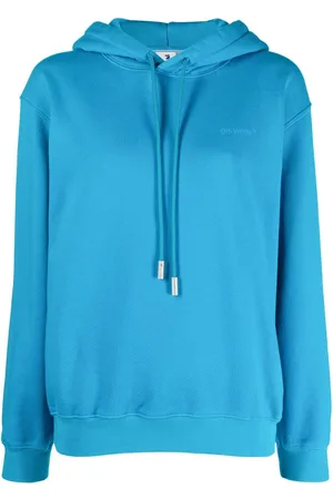 OFF-WHITE Diagonal-stripe drawstring hoodie