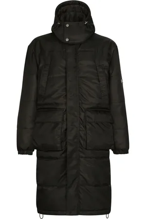 Dolce & Gabbana Logo-tag hooded puffer coat