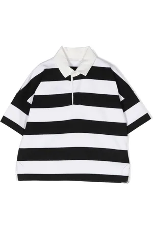 Palm Angels Logo-print striped polo shirt