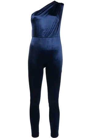 Atlein Velvet one-shoulder jumpsuit