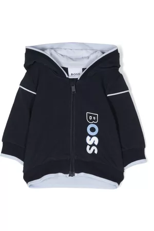 HUGO BOSS Logo-print zip-up hoodie