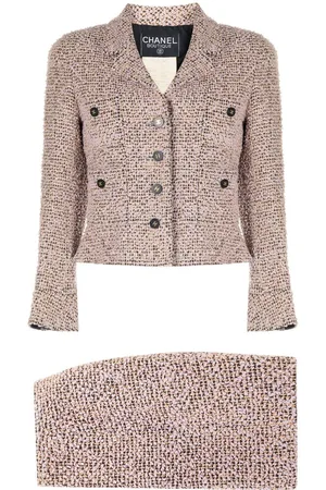 CHANEL 1994-1995 tweed Coco skirt suit