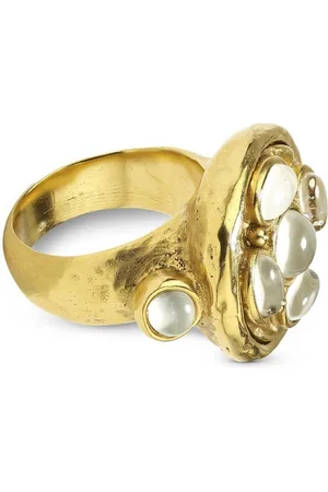 Goossens Quartz-embellished finger ring
