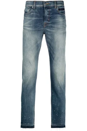 7 for all Mankind Whiskering-effect straight-leg jeans