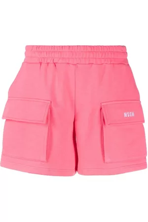 Msgm Logo-embroidered track shorts