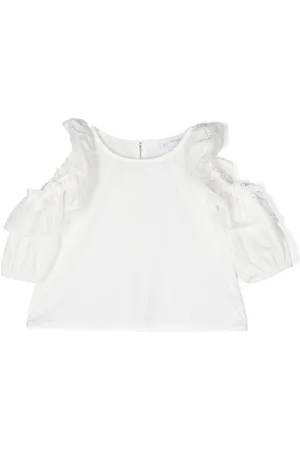 MONNALISA Ruffle-trimmed off-shoulder blouse