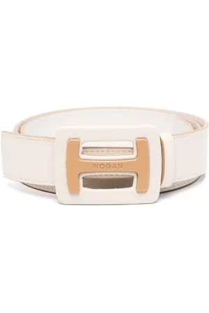 Hogan Logo-plaque leather belt