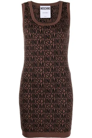 Moschino Logo intarsia-knit mini dress