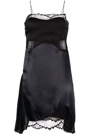Victoria Beckham Lace-detail satin slip dress