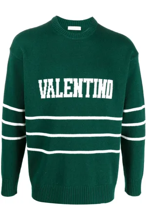 VALENTINO GARAVANI Logo-intarsia crew-neck jumper