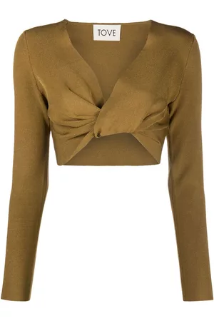 TOVE Grace twist-front crop top