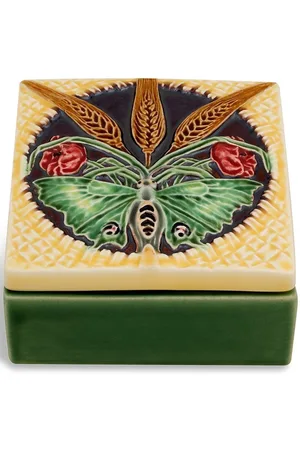 Bordallo Pinheiro Azulejo butterfly box
