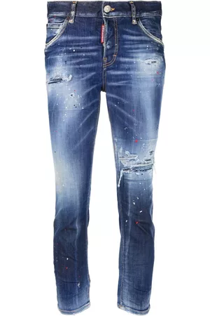 Dsquared2 Distressed skinny-fit cropped jeans