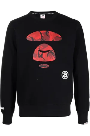 A Bathing Ape Logo-print crew neck sweater