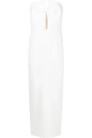 Ilkyaz Ozel Bow-detail strapless gown