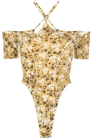 KNWLS Floral-print halterneck body