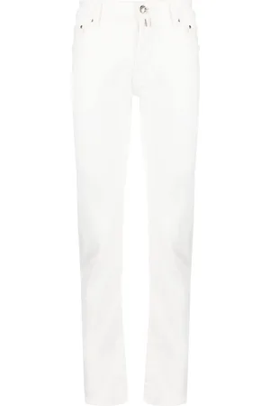 Jacob Cohen Logo-patch slim-cut trousers