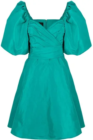 Pinko Puff-sleeve flared dress