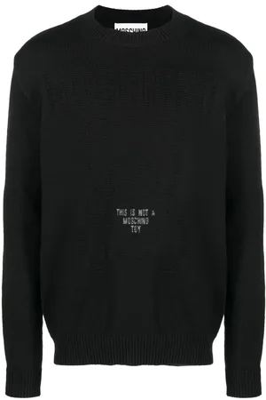Moschino Tonal teddy bear-motif cotton jumper