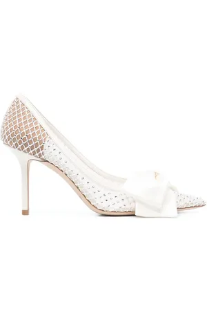Jimmy Choo Bow-detail 90mm leather pumps