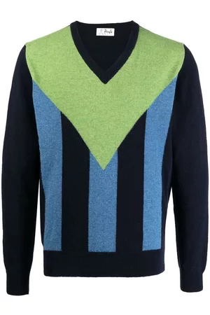 PRINGLE OF SCOTLAND Vertical-stripe V-neck jumper