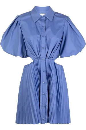 Simkhai Puff-sleeve cut-out shirt dress