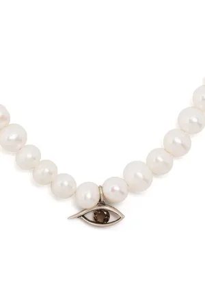 M. COHEN Charm-detail pearl choker necklace