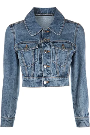 Alexander Wang Cropped denim trucker jacket
