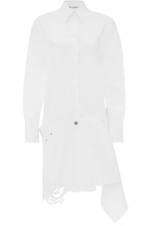 J.W.Anderson Distressed-finish asymmetric shirtdress