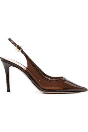 Gianvito Rossi 100mm translucent slingback pumps
