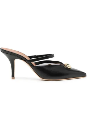 MALONE SOULIERS 70mm logo-plaque leather pumps