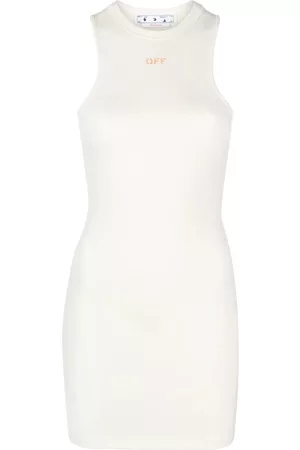 OFF-WHITE Sleek Rowing logo-print minidress