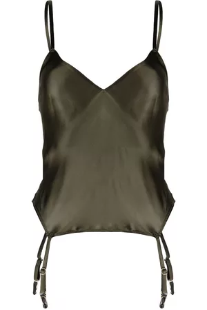 MAISON CLOSE Satin garter-belt top
