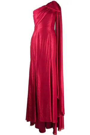 Jenny Packham Imogen one-shoulder draped gown