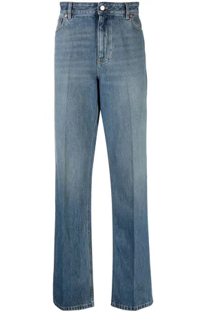 VALENTINO GARAVANI Logo-patch straight-leg jeans