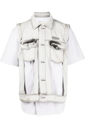 Feng Chen Wang Cut-out detail denim vest