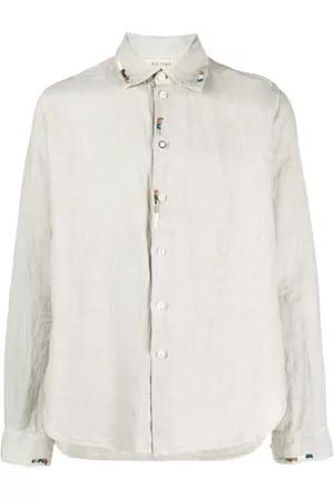 NICK FOUQUET Embroidered-detail linen shirt