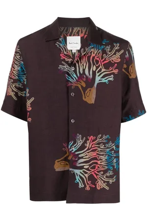 Paul Smith Coral-print short sleeve shirt