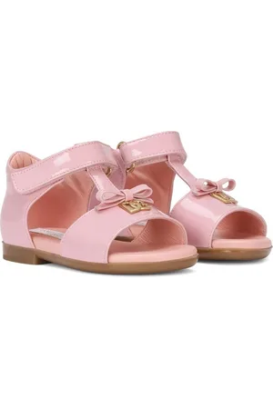 Dolce & Gabbana First Steps patent leather sandals