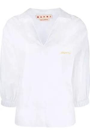 Marni V-neck cotton blouse