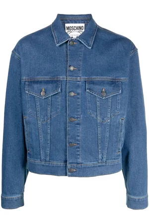Moschino Logo-embroidered denim jacket