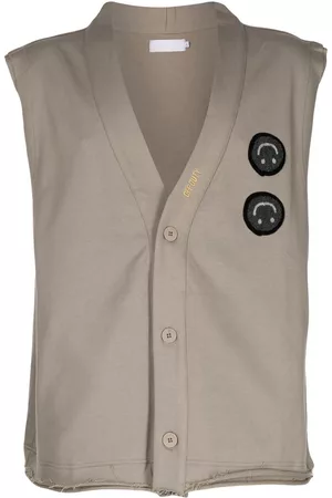 Off-Duty Fine-knit button-up vest
