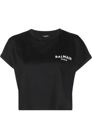 Balmain Logo-print cropped T-shirt