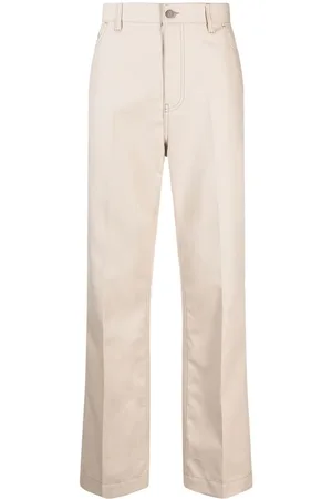 VALENTINO GARAVANI Wide-leg contrast-stitch trousers