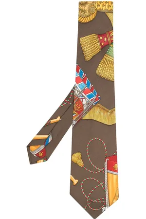 Hermès Men Neckties - 2010s pre-owned graphic-print silk tie