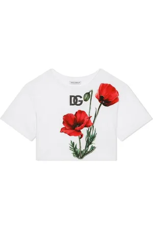 Dolce & Gabbana Floral-print cropped T_shirt