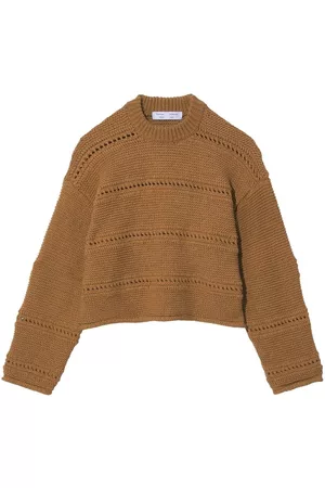 Proenza Schouler Striped open-knit crew-neck jumper