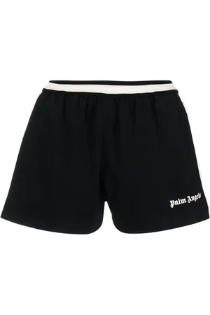 Palm Angels Logo-print stripe-detail shorts
